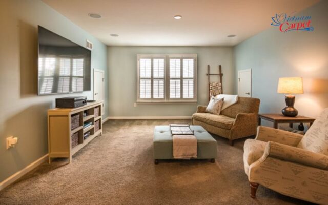 Cách trải thảm phòng khách sang trọng