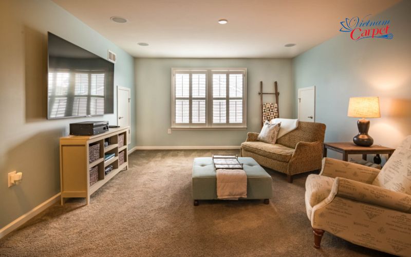 Phối màu thảm với sofa theo mùa