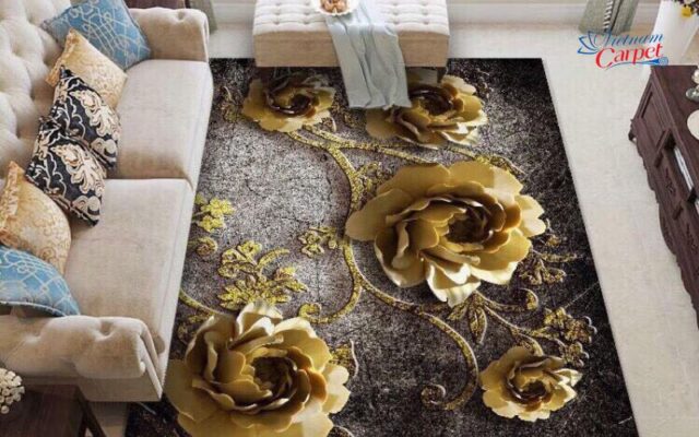 Thảm 3D phòng khách chất lượng cao