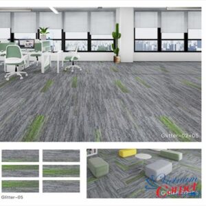 thảm tấm glitter xám xanh