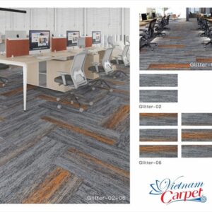 thảm tấm glitter xám cam