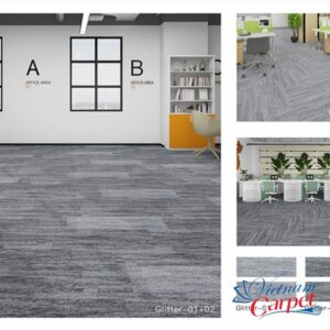 thảm tấm glitter xám