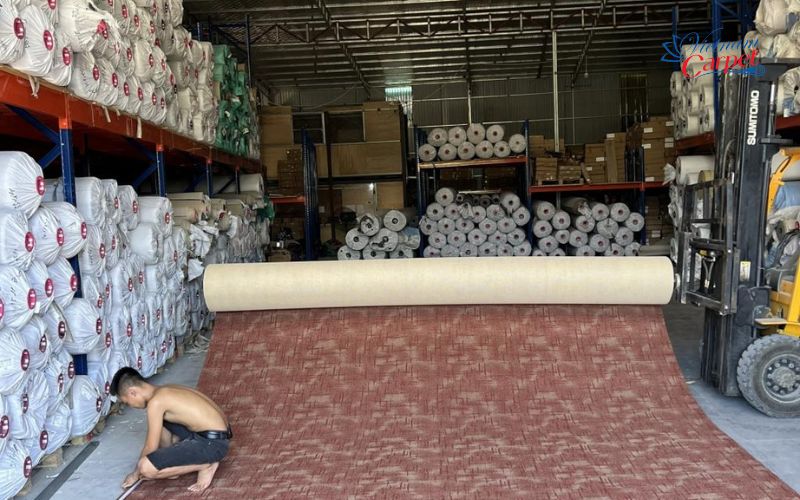 Thi công trải thảm văn phòng đo đạc và cắt thảm Thi công trải thảm văn phòng đo đạc và cắt thảm